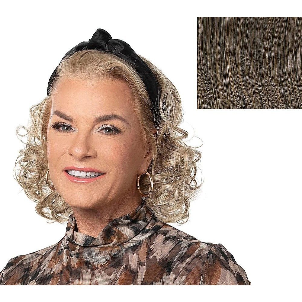 Toni Brattin Headband Fall Wavy Hairpiece Heat Friendly Light Brown Wig NWT